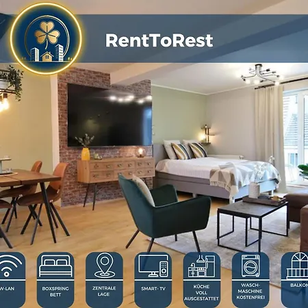 Rtr - Fuer Bis Zu 4 Personen - Voll Ausgestattet - Balkon - Zentral Limbecker Platz - Messe - Uniklinikum - Smart Tv 88